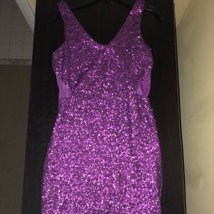 La Cite Purple Party Sequin Dress Size Small